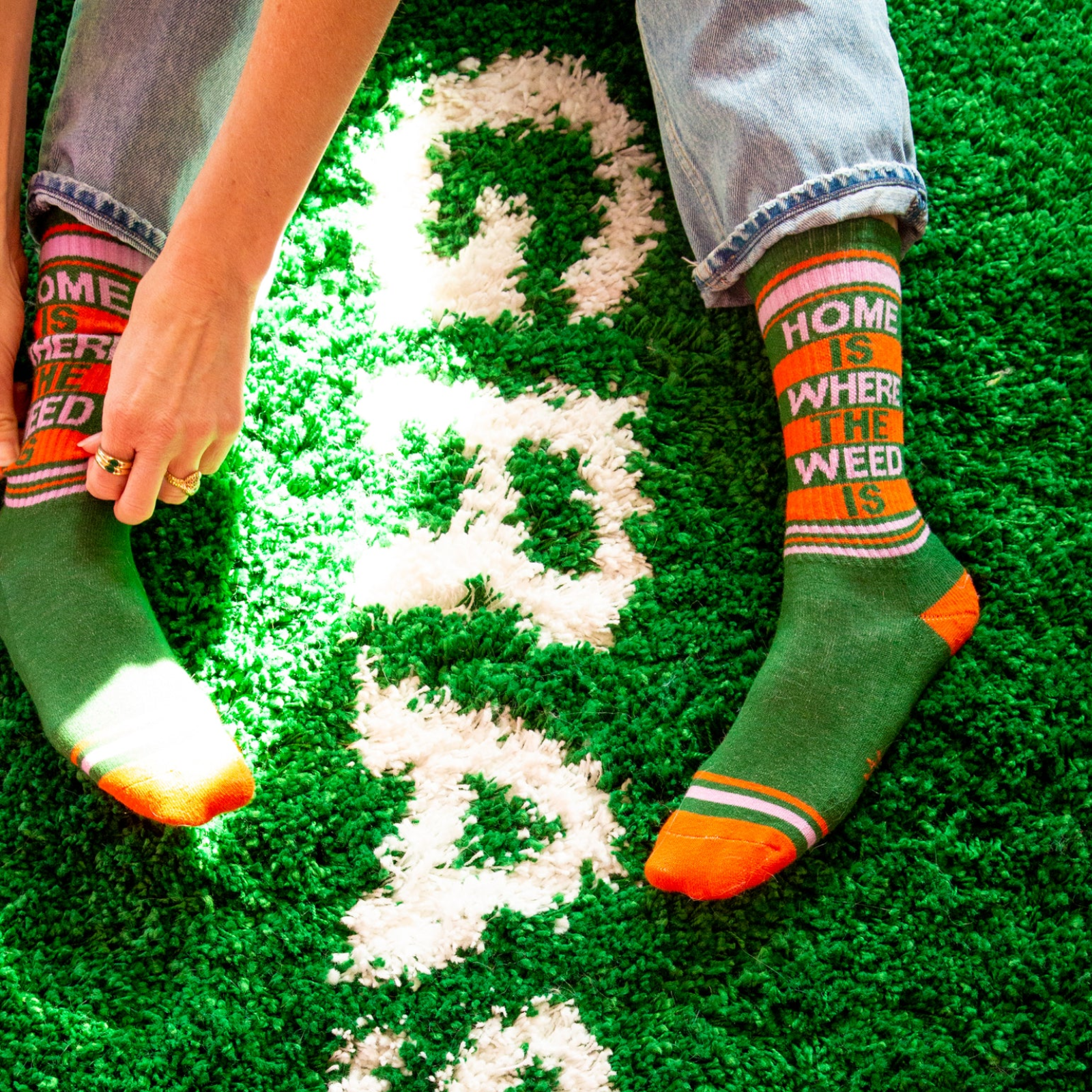 Gumball Poodle Gym Sock 'Home Is Where The Weed Is'